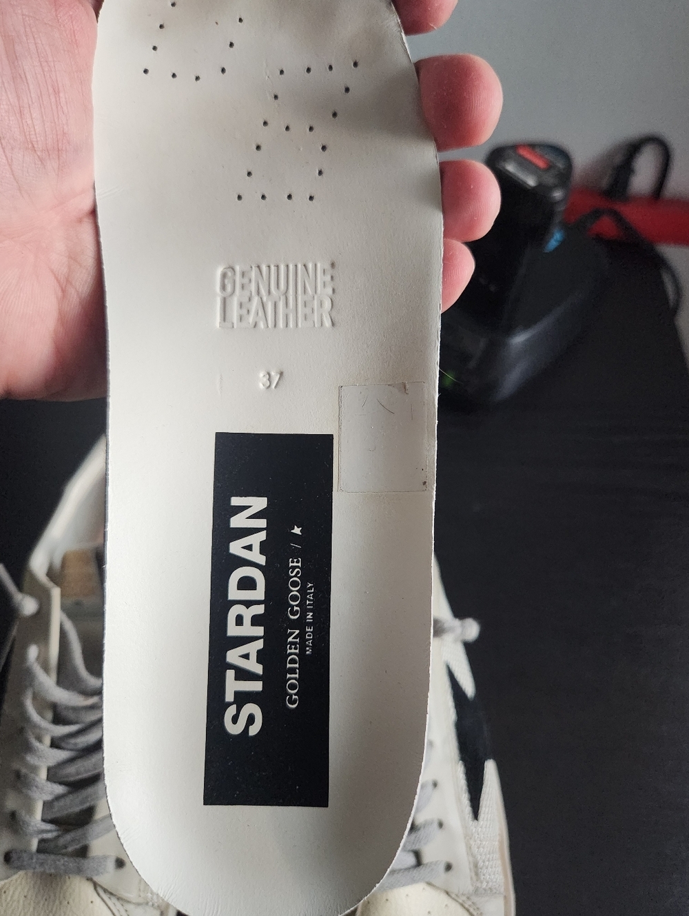 Golden Goose Stardan Size 37  White Sneakers with Black - Picture 4 of 10